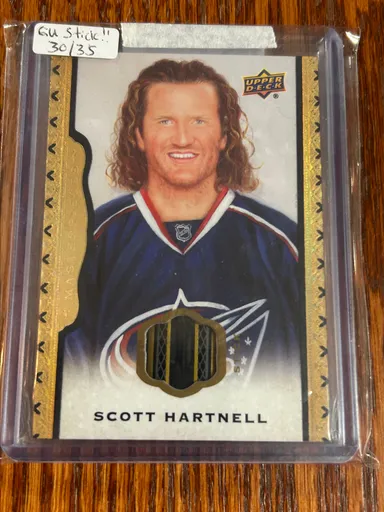 Scott HARTNELL 14-15 UD MASTERPIECES GAME USED STICK /35