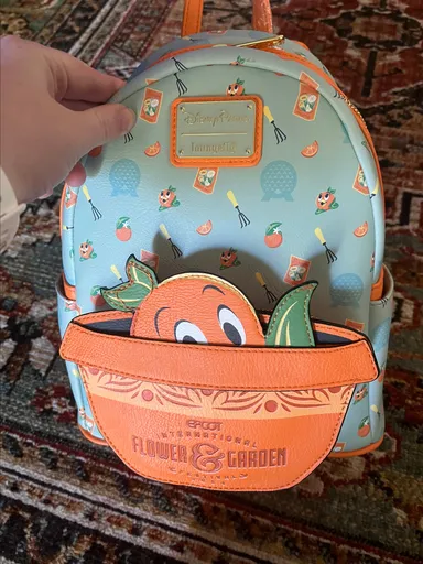 2024 Disney Epcot Orange Bird Flower & Garden Festival Loungefly Mini Backpack