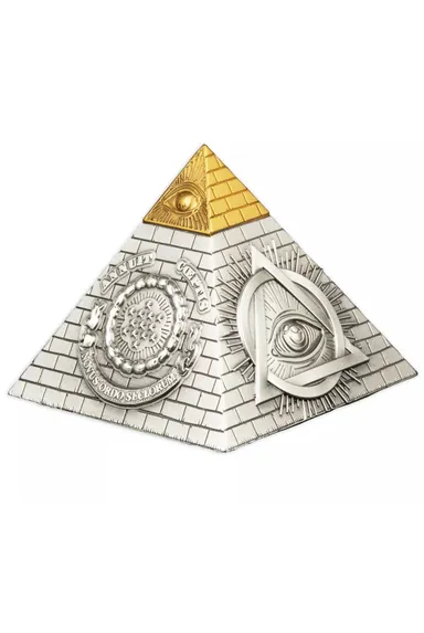 EYE OF PROVIDENCE Pyramid 5 Oz Silver Coin 5$ Barbados 2023
