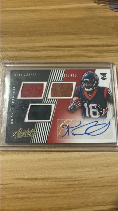 2018 Absolute Texans Keke Coutee Triple Patch RPA /399