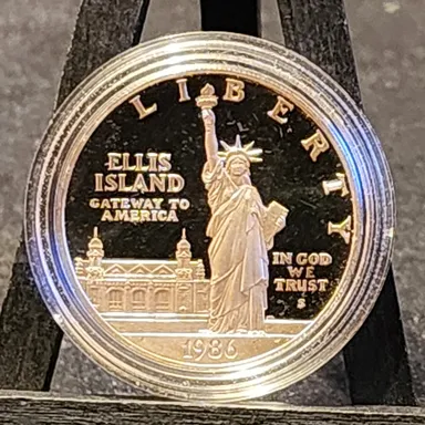 1986s Ellis Island Commemorative Silver dollar proof