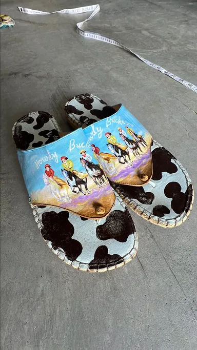 Women's Howdy Buckaroo Hand Painted Sandals