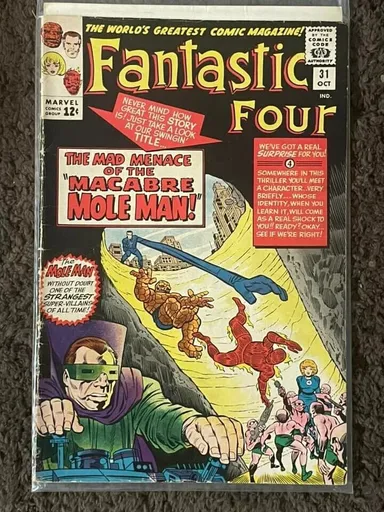Fantastic Four #31 (RAW 4.0-5.0 - MARVEL 1964) (ITEM VIDEO!) Stan Lee. Mole Man