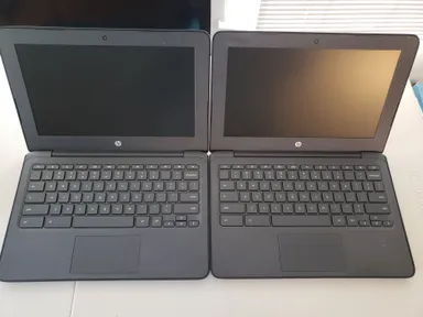 Lot of 2 HP G6EE Chromebooks | 11.6" Intel Celeron 16GB 4GB RAM Black