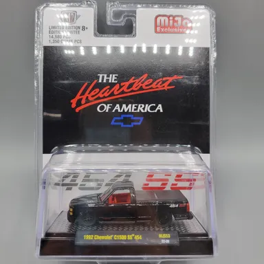 M2 Machines The Heartbeat Of America Black 1992 Chevrolet C1500 SS 454