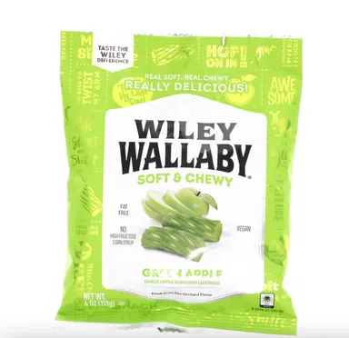 WILEY WALLABY SOFT & CHEWY GREEN APPLE LICORICE 