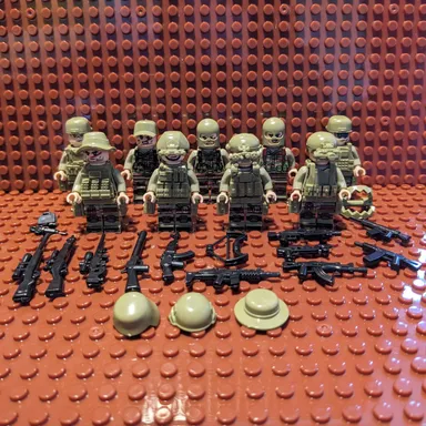 Special Forces Custom Minifigures - Military Set with Weapons - Lego Compatible