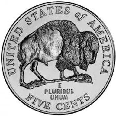 2005 P and  D bison nickel roll of 25