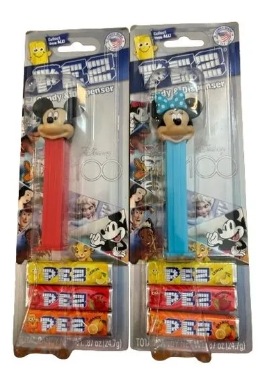 Mickey Mouse and Minnie Mouse Candy Pez Dispenser (2 Pack Assorted)