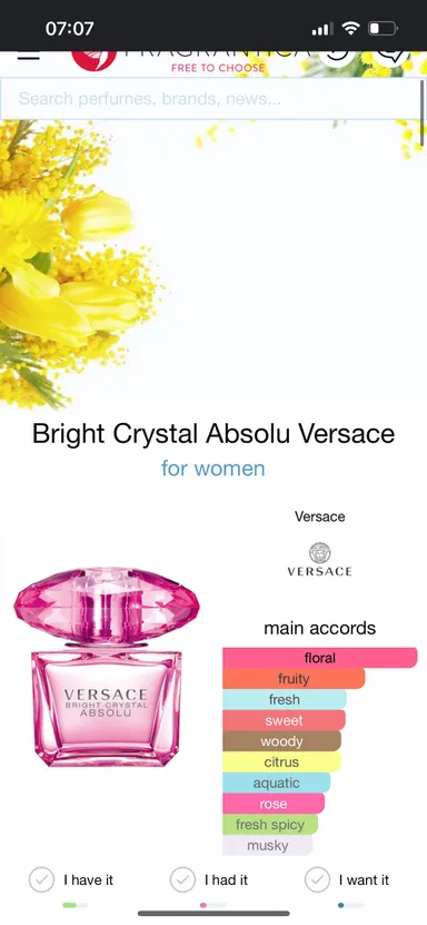 Versace Bright Crystal Absolu Eau de Parfum for women 3 Fl. Oz. 90 ml. New Unboxed