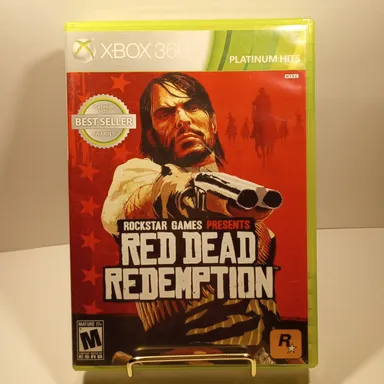 Red Dead Redemption Platinum Hits XBOX 360 CIB WITH POSTER