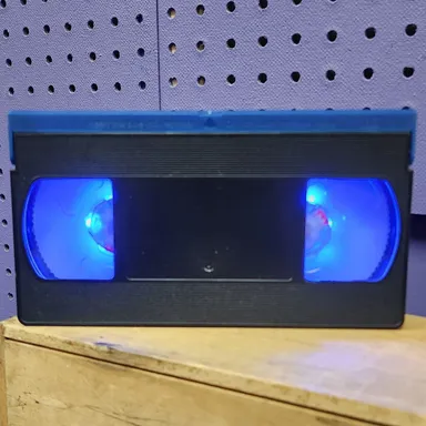 Custom VHS LED Accent Light (Black/Blue)
