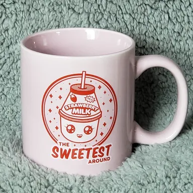 Kawaii Pink Strawberry Milk Mug 15oz "The Sweetest Around"