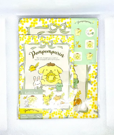 Sanrio Pompompurin Letter Set with Stickers - Wreath