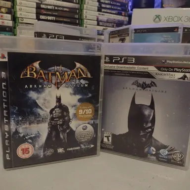 PS3 Batman Arkham asylum and Arkham origins CIB as shown in pics
