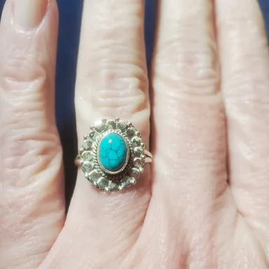 turquoise oval