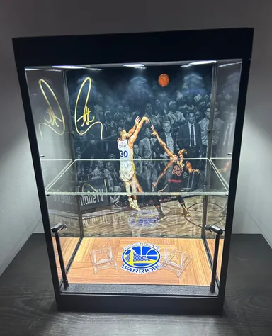 Steph Curry double tier display case #1