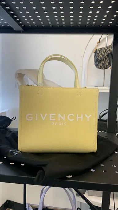 74178 GIvenchy Yellow Canvas Mini G-Tote 2-ways Bag