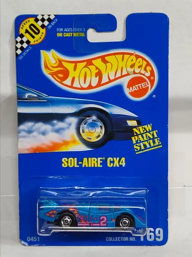 Hot Wheels #169  Sol-Aire CX4  Hot Ones Wheels Speed Points Card
