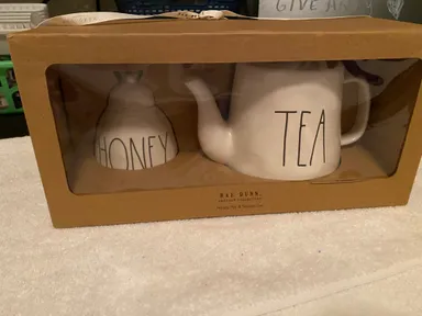 Rae Dunn Tea and Honey Set