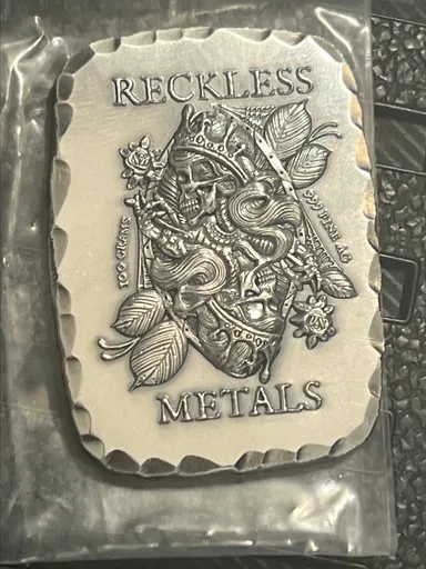 100g Reckless Metals .999 Silver Pour
