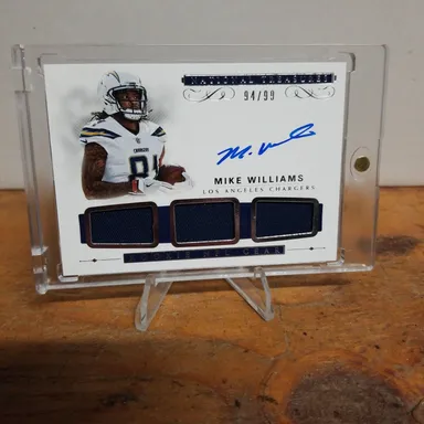 2017 National Treasures Mike Williams RPA on card 94/99