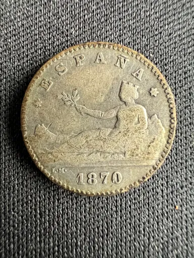 1870 Spain 50 Centimos