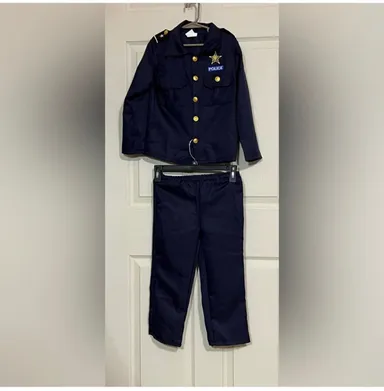 Kids Sz 5-7 Deluxe Police Officer Costume with Accessories