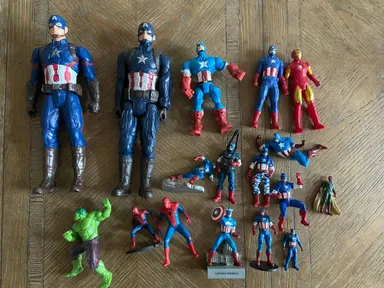 Marvel Captain America, Hulk, Spider-Man, Vision Loose Figure Lot