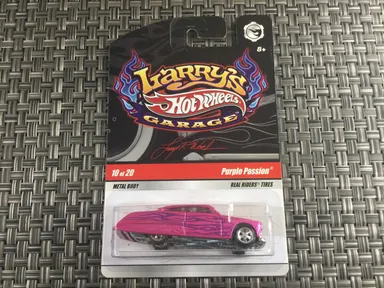 Hot Wheels Larry's Garage Purple Passion Real Riders Tires Chase Signed Initials