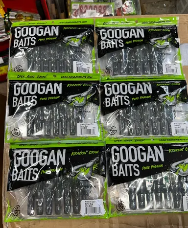 6 packs- Googan Krakin Craw ( Bama Bug)