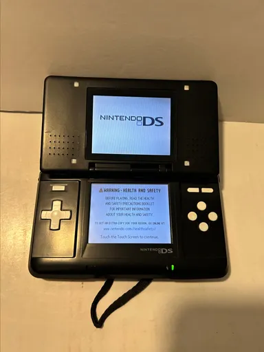Nintendo DS - black console with white buttons