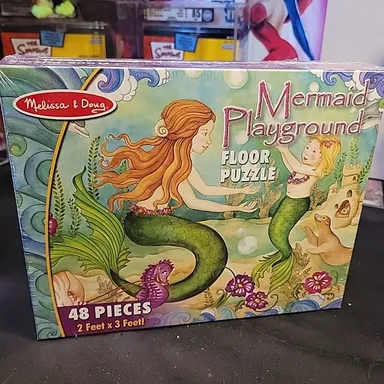 Melissa & Doug Mermaid Playground Floor Puzzle 2 Foot by 3 Foot 48 Pieces S9
