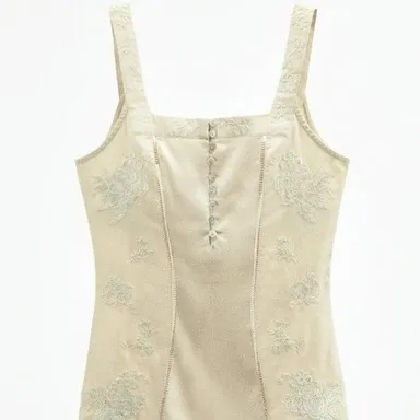 Zara Corset Embroidered Dress
