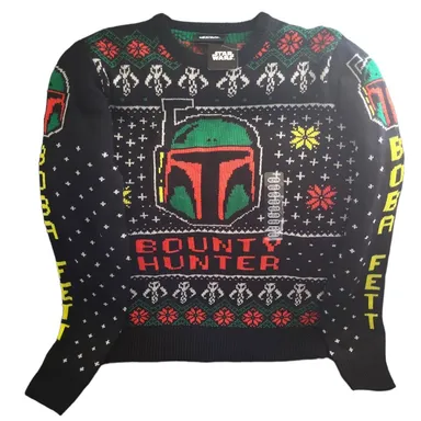 Star Wars Boba Fett Bounty Hunter Holiday Ugly Sweater- Geeknet - Medium