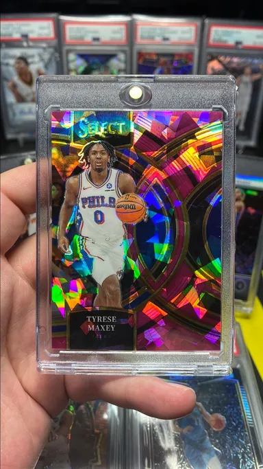 Tyrese Maxey Pink Ice Premier Level Select /99