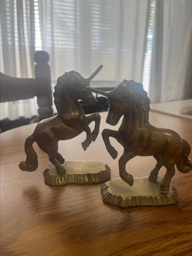 Brass Unicorn, Vintage,  Solid Brass, Set of Unicorns, Made in India