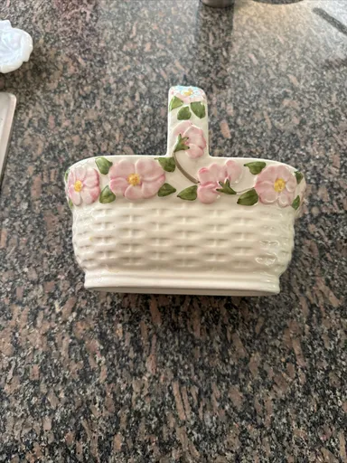 Beautiful porcelain floral basket
