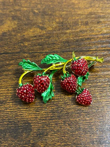 Strawberry Cluster Brooch