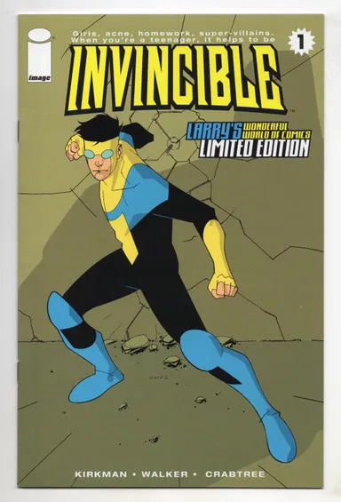 Invincible #1 NM- First Print Larry's Comics Variant Cover 1st App. Invincible