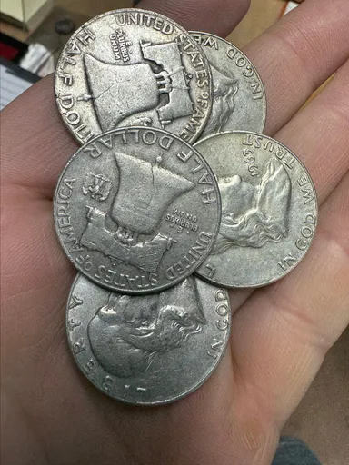Ben Franklin Silver Half Dollar 90%
