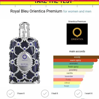 Orientica Royal Bleu Edp  7.5 ml