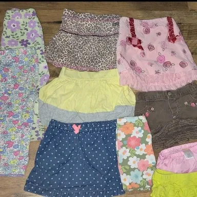 Large Lot Of I0 Girls 18 Months Skirts,Pants,Shorts,