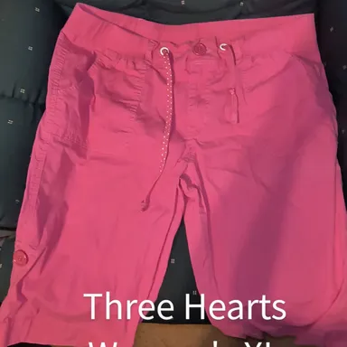 Vintage Three Hearts Pink Women's Shorts XL