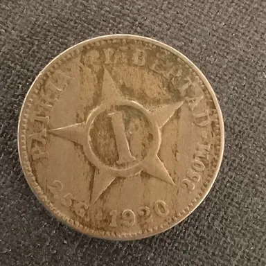 1920 Cuba 1 Centavo Coin