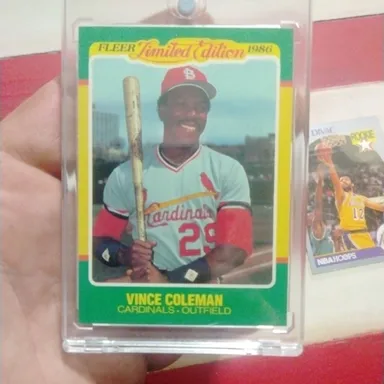 FLEER #11/44 limited edition ROOKIE Vince Coleman 1986