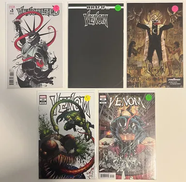 Lot of 5 Marvel Venom Books and Variants: Tyler Kirkham, Venomized, Stormbreakers, and More