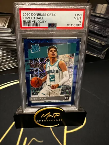 2020 Panini Donruss Optic Lamelo Ball 153 Blue Velocity PSA MINT 9