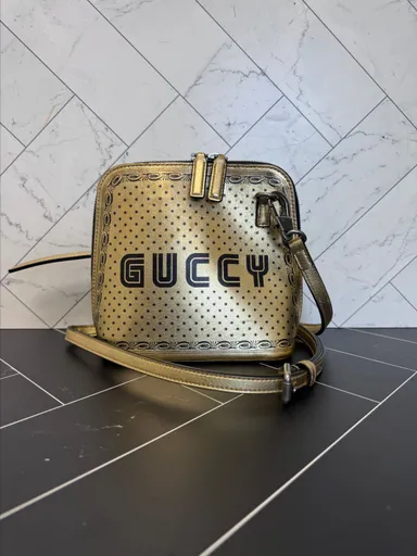 Gucci Gold Guccy Crossbody Bag