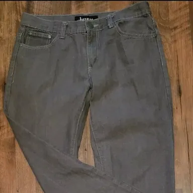 Hova Mens Grey Jeans Size 34x28
Zip & Button Closure
Pockets